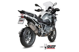 Silencieux Echappement Mivv Speed Edge Titane Avec Coupelle Carbone Bmw R 1200 Gs Adventure 2013 - 2018