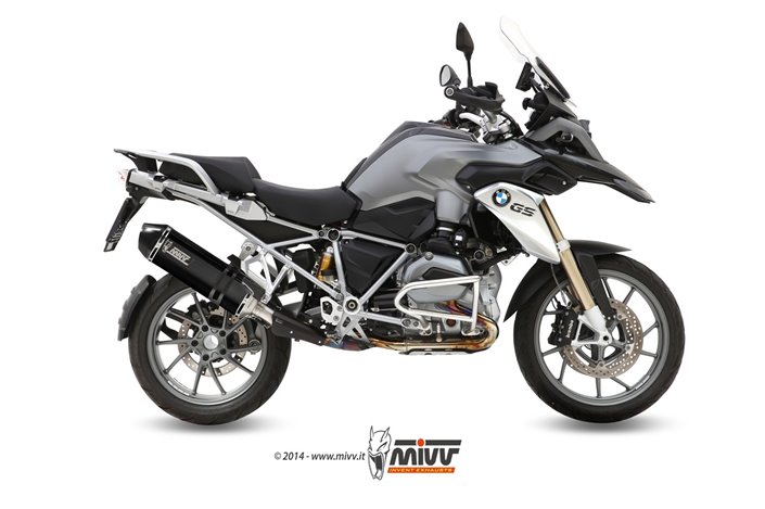 Terminale Scarico Mivv Speed Edge Black Inox Nero Bmw R 1200 Gs Adventure 2013 - 2018