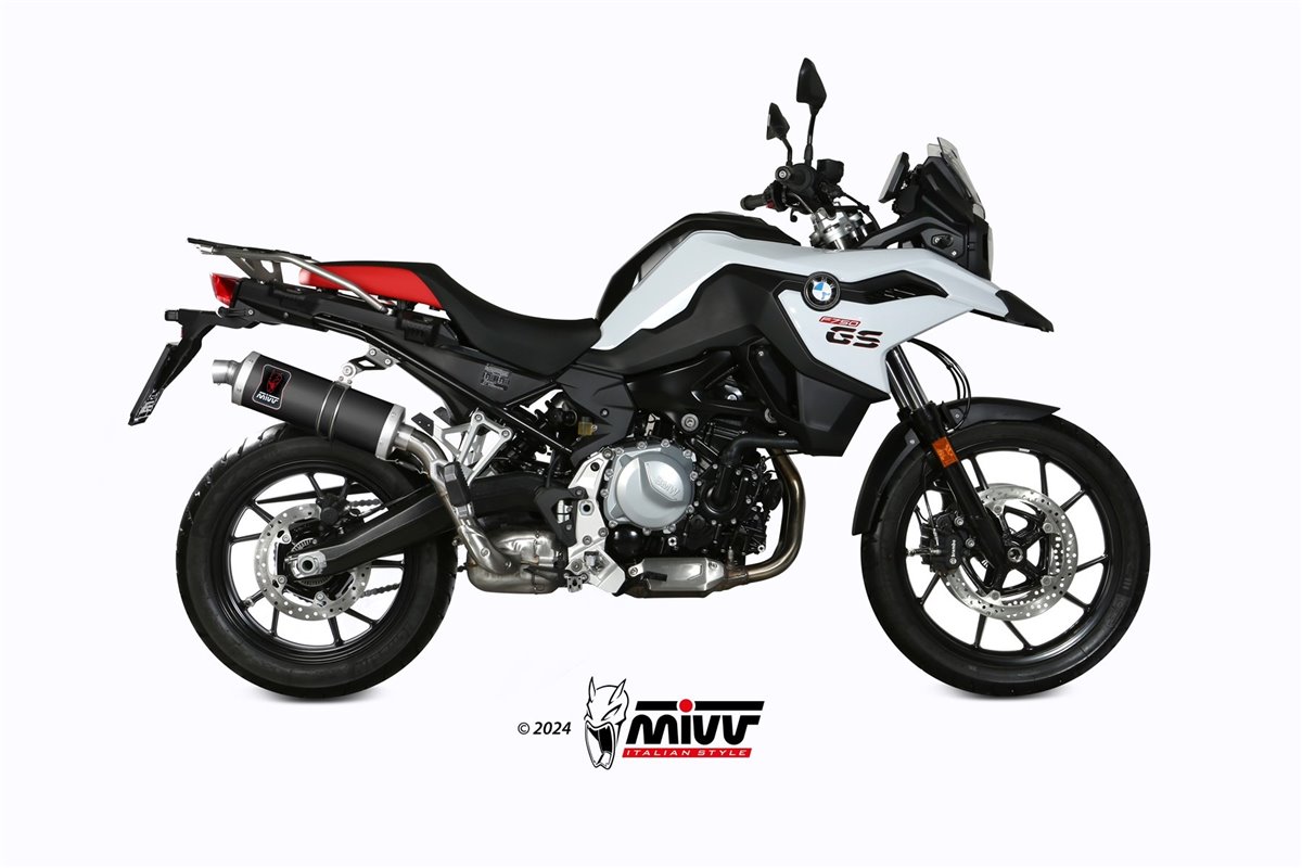 sistema di scarico terminale B.033.LDKB mivv DAKAR INOX NERO BMW F 750 GS 2018-2024