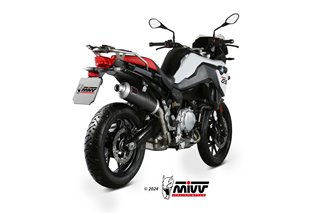 sistema di scarico terminale B.033.LDKB mivv DAKAR INOX NERO BMW F 750 GS 2018-2024