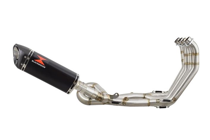 Performance Exhaust 300mm Tri Oval Black Stainless Carbon Tip Silencer HONDA CB1000R Neo Sports Cafe SC80 Black Widow