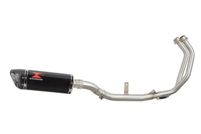 Performance Exhaust System 300mm Tri Oval Black Stainless Silencer Carbon Tip HONDA CMX500 REBEL 2020-2021 Black Widow