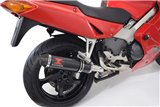 Ligne D'Échappement Complète + Silencieux Avec Embout Carbone Noir Rond 370mm HONDA VFR800F VFR 800 1997-2003 (RC46) Black Widow