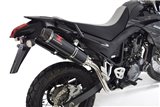 370 mm Runde Endrohre In Schwarz Und Karbonstahl YAMAHA XT 660 XT660X XT660R 2004-2016 Black Widow