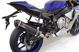 Collettore Titanium De Cat + Silenziatore Ovale In Carbonio Nero Da 400 mm YAMAHA YZF-R1 R1M 2015-2021 Black Widow