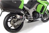 Echappement 4 - 2 Valises Deat Round Silencieux En Inox Noir 200mm KAWASAKI Z1000 SX 2010-2019 Black Widow