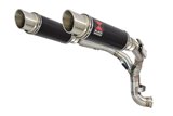 Doppio Silenziatore Rotondo In Acciaio Inossidabile Nero Da 230 mm E Tubo Di Scarico De Cat Eliminator KTM 890 Duke 2020-2021 Bl