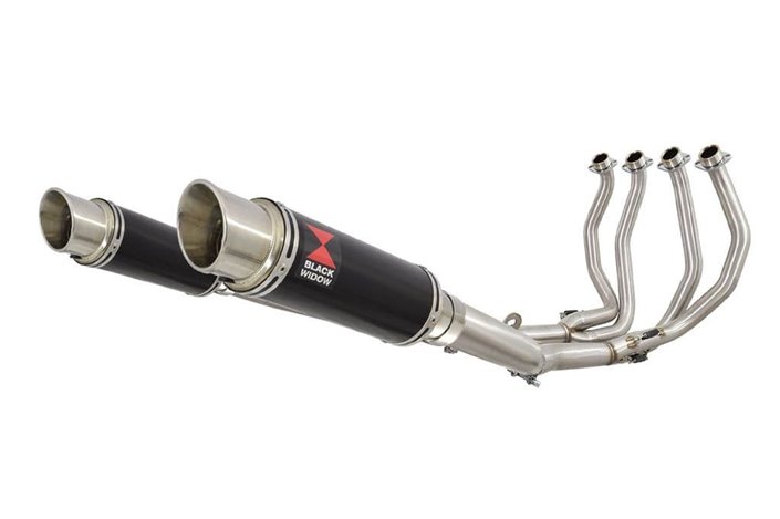 4-2 Performance Exhaust System 230mm GP Round Black Stainless Silencer SUZUKI GSX1300R Hayabusa 1999-2007 Black Widow