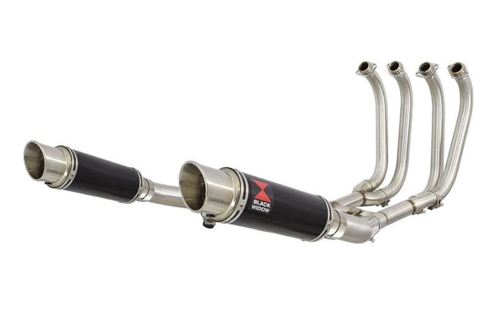 4-2 Exhaust System 230mm GP Round Black Stainless Silencers SUZUKI GSX1400 Black Widow