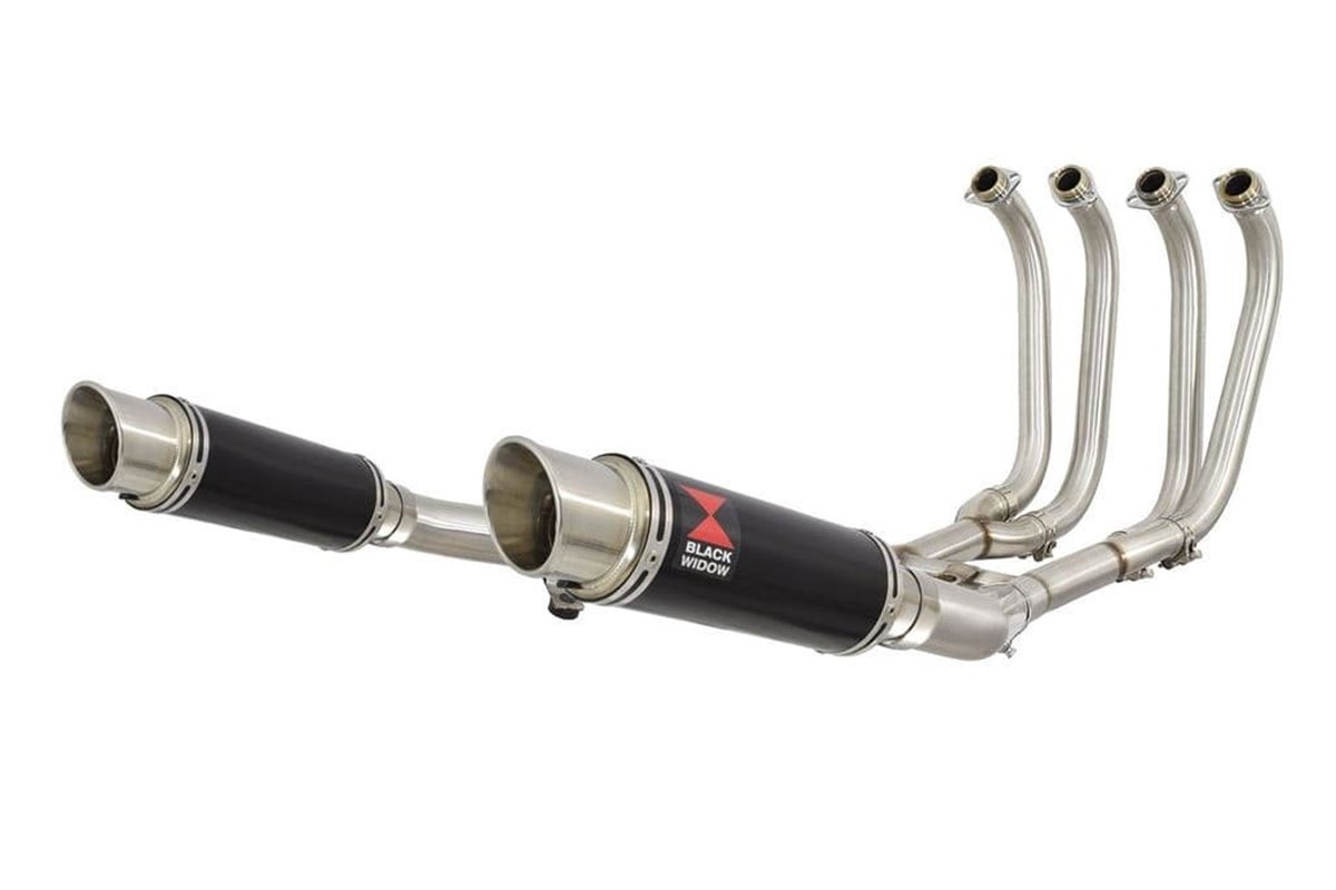 4-2 Exhaust System 230mm GP Round Black Stainless Silencers SUZUKI GSX1400 Black Widow