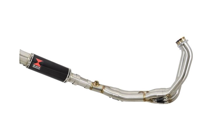 Race De Cat Exhaust System 230mm Round Black Stainless Silencer YAMAHA R6 YZF600 2017-2020 (RJ27) Black Widow