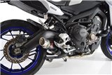 Scarico De-Cat 350mm Gp Round Black Stainless Silenziatore YAMAHA MT09 MT-09 Tracer: Tracer GT Black Widow