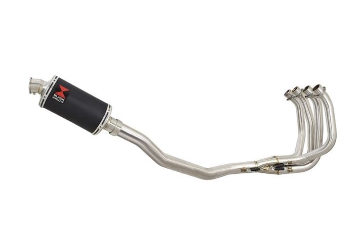 Performance Exhaust System + 230mm Oval Black Stainless Silencer HONDA CBR929RR Fireblade 2000-2001 Black Widow