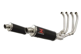 Sistema Di Scarico 4-2 Silenziatori Tondi In Acciaio Inossidabile Nero Da 300 mm SUZUKI GSX1400 Black Widow