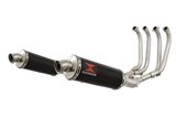 Sistema Di Scarico 4-2 Silenziatori Tondi In Acciaio Inossidabile Nero Da 300 mm SUZUKI GSX1400 Black Widow