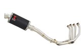 De Cat High Level Exhaust System 230mm Oval Black Stainless Silencer YAMAHA R6 YZF600 2017-2020 (RJ27) Black Widow