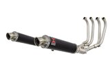 4-2 Exhaust System 350mm Round Black Stainless Silencers SUZUKI GSX1400 Black Widow