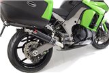 4-2 De Cat Schalldämpfer Auspuff 4-2 Packtaschen De Cat 350 mm Rund Aus Schwarzem Edelstahl KAWASAKI Z1000 SX 2010-2019 Black Wi