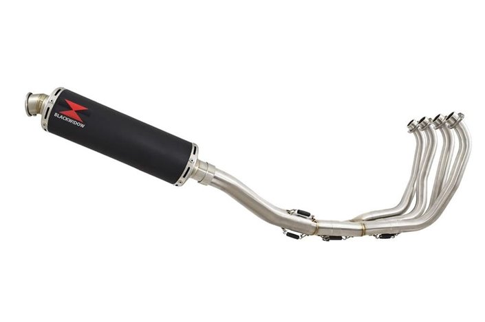 Exhaust System 400mm Round Black Stainless Silencer YAMAHA YZF1000 R Thunderace 1996-2003 Black Widow