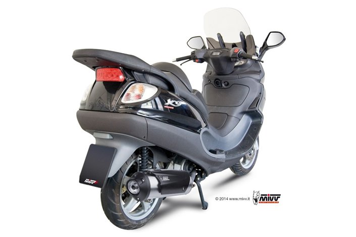 Full System 1 In 1 Exhaust Mivv Urban Stainless Steel Piaggio X9 200 2005 - 2007