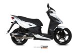 Komplette Auspuffanlage 1 in 1 Escape Mivv Urban Edelstahl Kymco Agility 200 R16+ 2014 - 2016