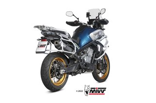 Schalldämpfer Escape Mivv Speed Edge Schwarz Schwarz Edelstahl Cf Moto 800MT 2022 - 2022