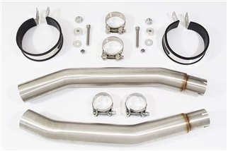 4 - 2 Tubes De Liaison + Silencieux Ronds Carbone Gp 350mm SUZUKI GSX1300R HAYABUSA 2008-2020 Black Widow