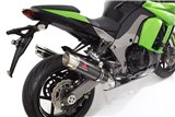 4-2 360-mm-Gp-Rundauspuffanlagen Aus Carbon KAWASAKI Z1000 R 2010-2020 Black Widow