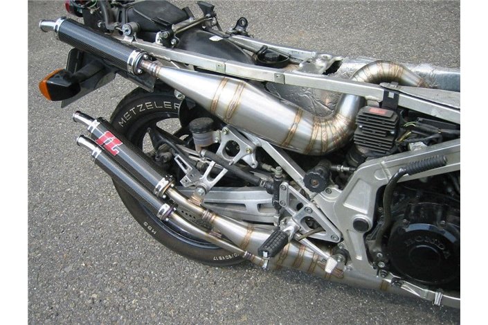 Komplette Auspuffanlage Jl Exhausts Gp-Stil Aus Baustahl Honda Ns 400R