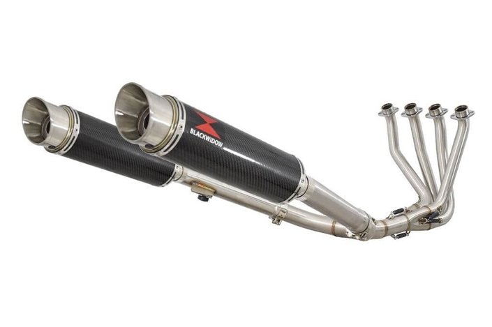 Complete Exhaust 4 In 2 Gp Honda Cbr 1100 Xx 1997-2007 Carbon