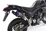 Terminali Di Scarico Con Punte Rotonde Blu Carbonio Da 200 mm YAMAHA XT 660 XT660X XT660R 2004-2016 Black Widow