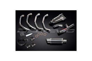 Full Exhaust System for Honda Cbr600F 99-00 4-1 200mm Round Carbon Muffler