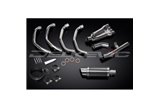 Full Exhaust System for Honda Cbr600F 99-00 4-1 200mm Round Carbon Muffler