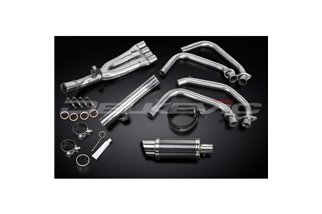 Komplette Abgasanlage für Honda Cbr600F 91-98 4-1 200 mm runder Carbon-Schalldämpfer