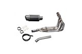 Sistema di scarico completo silenziatore rotondo in carbonio 200mm yamaha fzr600r fox-eye 1994 1996