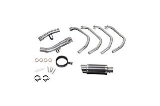 Complete exhaust system round carbon silencer 200mm suzuki gsx1250fa 2010 2016