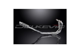 Sistema di scarico completo silenziatore rotondo in carbonio 200mm suzuki gsx650f 2007 2016