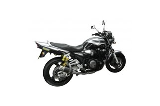 Komplette Abgasanlage rund Carbon Schalldämpfer 200 mm Yamaha XJR1300 1998 2006