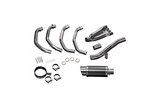 Complete exhaust system round carbon silencer 200mm honda cbr600f 2001 2007