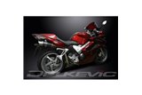 Système d'échappement complet pour Honda Vfr800 Vtec 2002-13, silencieux ronds en carbone de 200mm