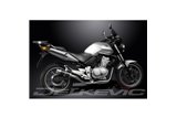 Sistema di scarico completo per Honda Cbf500-A-Abs 2004-08 200mm Carbon Tondo Silenziatore