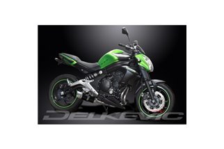 Komplette Abgasanlage für Kawasaki Er6N Er6F 2012–16, 200 mm runder Carbon-Schalldämpfer