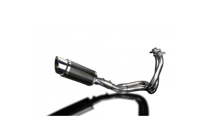 Full Exhaust System for Kawasaki Kle650 Versys 2007-14 200mm Carbon Round Muffler