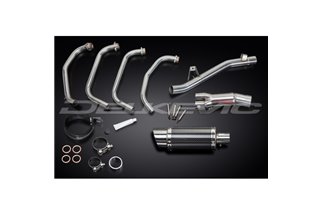 Sistema di scarico completo per Suzuki Gsf600 Bandit 95-05 Silenziatore tondo in carbonio da 200 mm