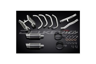 Komplette Abgasanlage für Suzuki Gsx1400 01–04 4–2, runder Carbon-Schalldämpfer, 200 mm