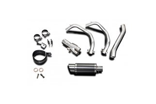 Komplette Abgasanlage runder Carbon-Schalldämpfer 200 mm Yamaha MT-07 2014 2020