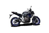 Komplette Abgasanlage runder Carbon-Schalldämpfer 200 mm Yamaha MT-07 2014 2020