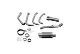 Sistema di scarico completo silenziatore rotondo in carbonio 200mm honda cb1100sf x11 1999 2002