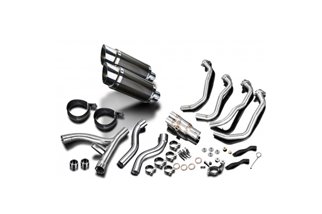 Full exhaust system round carbon silencers 200mm kawasaki z1000 2010 2020