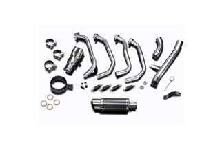 Complete exhaust system round carbon silencer 200mm kawasaki z900 2017 2019